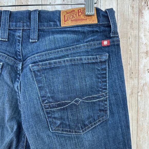 Lucky Brand Gene Montessano Long Line Jeans Womens 4 Mid Wash Blue Stretch Denim - Picture 4 of 9